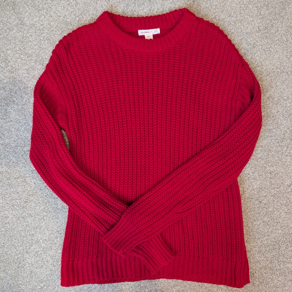 EUC Joe Fresh x jillian harris Women's XS Sweater Christmas Red - Picture 2 of 5